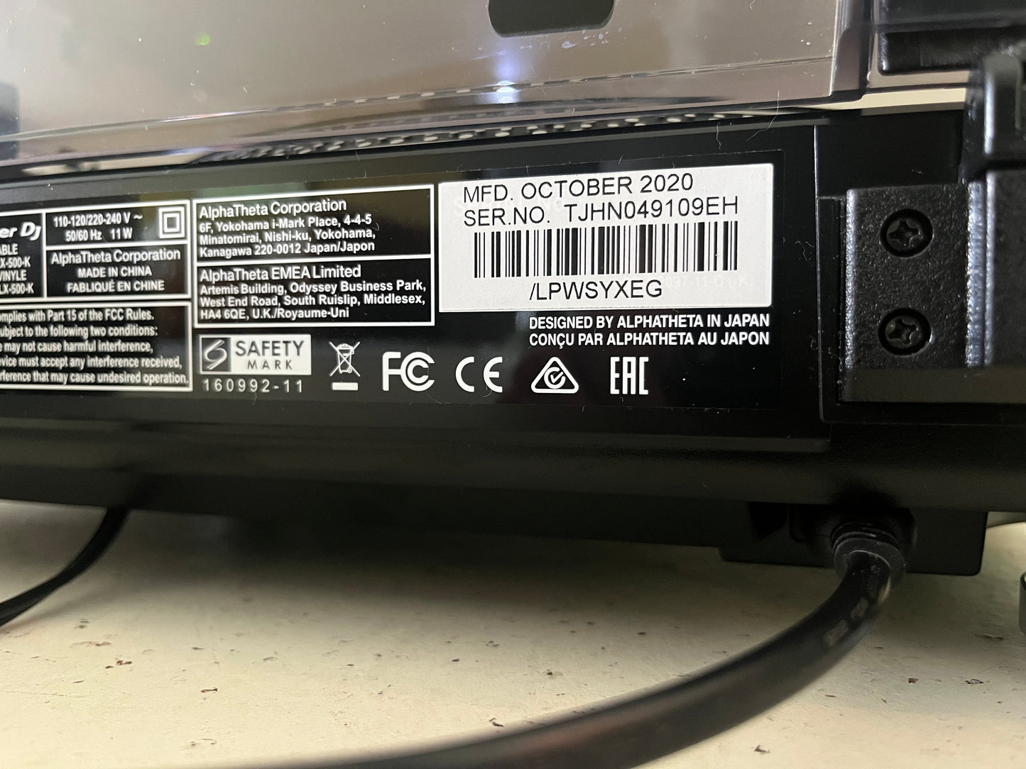 Pioneer PLX-500 DJ set